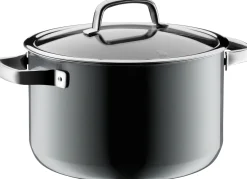 WMF Fusiontec Mineral Fleischtopf mit Glasdeckel, 24 cm, Platinum